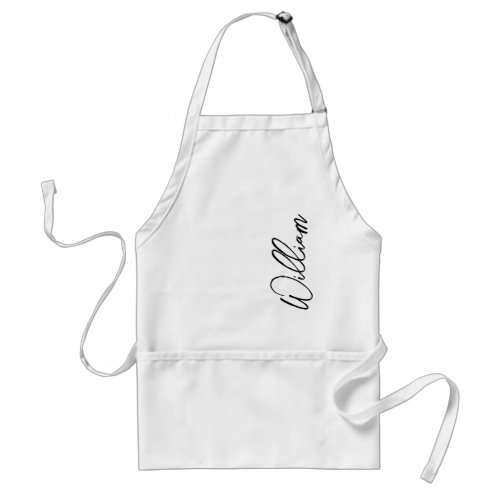 Modern Script Personalized Name Adult Apron