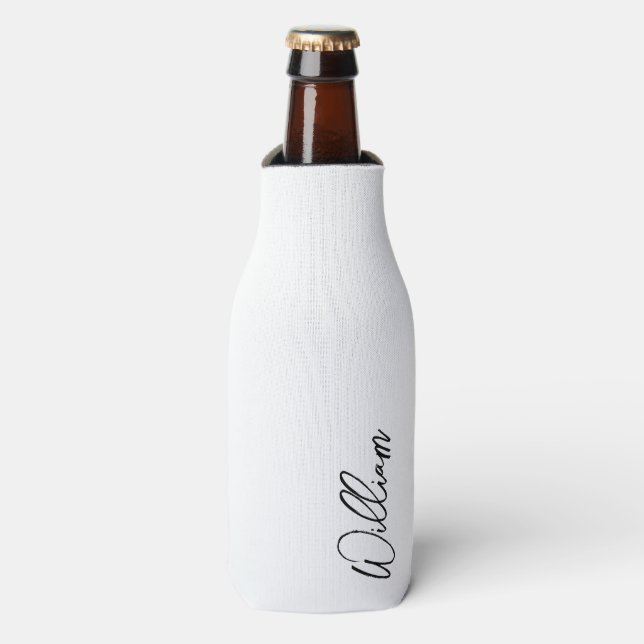 Modern Script Personalized Name Bottle Cooler (Bottle Front)