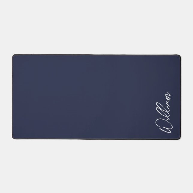 Modern Script Personalized Name Desk Mat (Front)