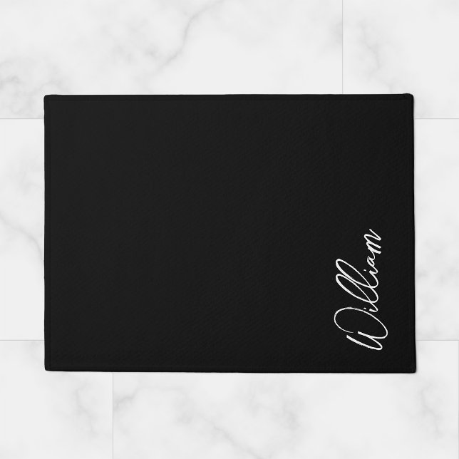 Modern Script Personalized Name Doormat (Creator Uploaded)