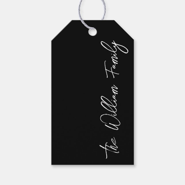 Modern Script Personalized Name Gift Tags (Front)