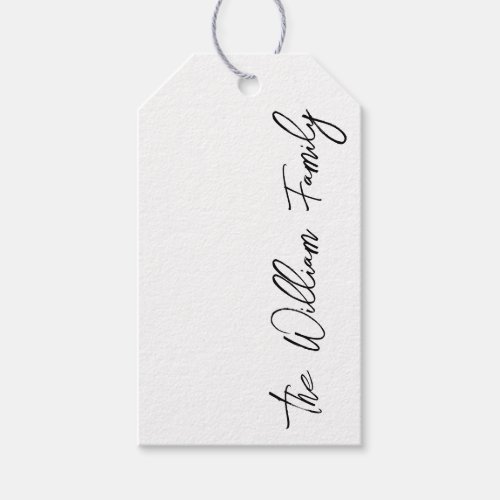 Modern Script Personalized Name Gift Tags