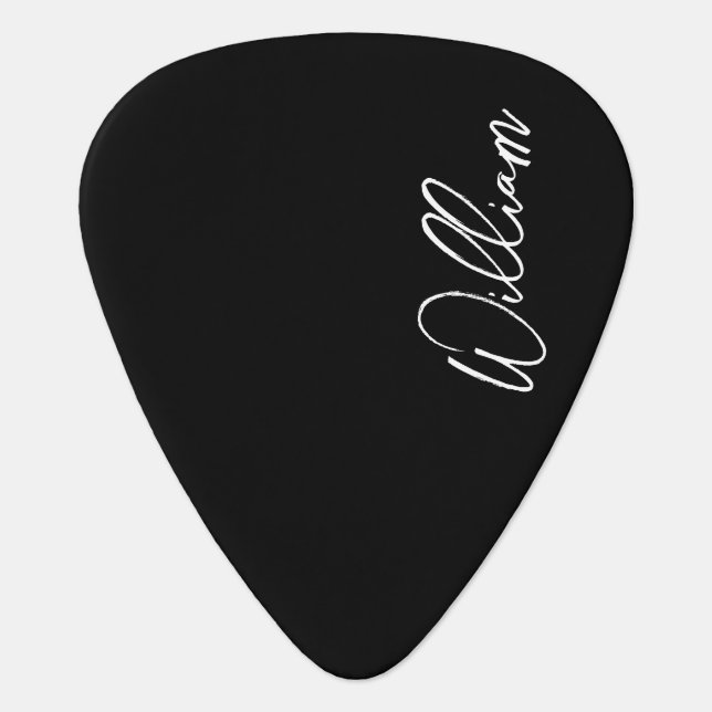 Modern Script Personalized Name Guitar Pick (Front)