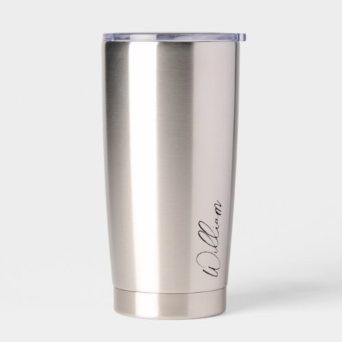 Modern Script Personalized Name Insulated Tumbler