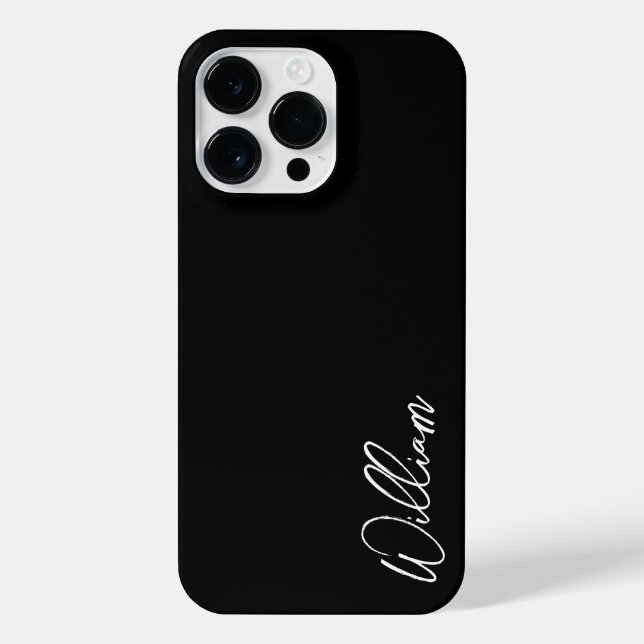 Modern Script Personalized Name iPhone 14 Pro Max  Case (Back)