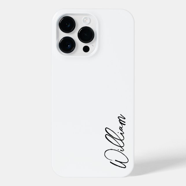 Modern Script Personalized Name iPhone Case (Back)
