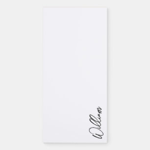 Modern Script Personalized Name Magnetic Notepad