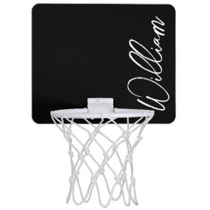 Modern Script Personalized Name Mini Basketball Ho Mini Basketball Hoop