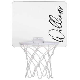 Modern Script Personalized Name Mini Basketball Hoop