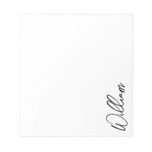 Modern Script Personalized Name Notepad