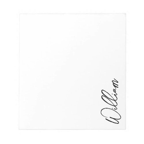Modern Script Personalized Name Notepad