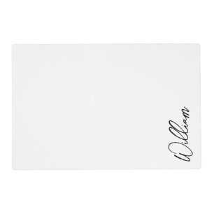 Modern Script Personalized Name Placemat