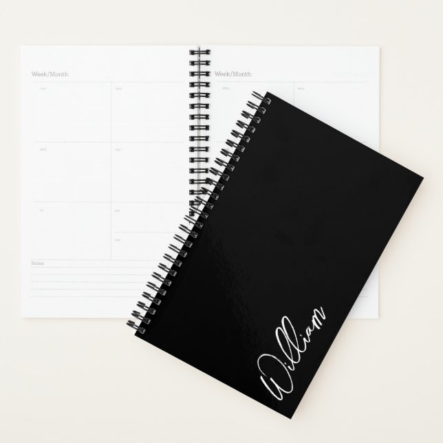 Modern Script Personalized Name Planner (Display)