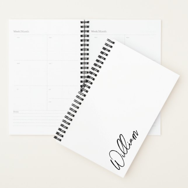 Modern Script Personalized Name Planner (Display)