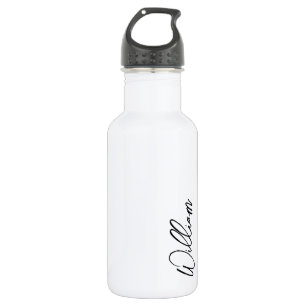 Modern Script Personalized Name Stainless Steel Water Bottle