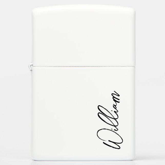 Modern Script Personalized Name Zippo Lighter (Front)