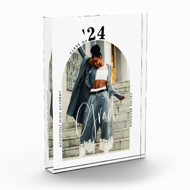 Modern Script Photo 2024 Minimalist Graduation (Left)