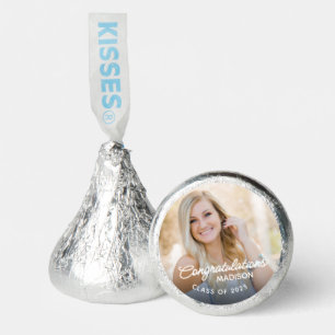 Modern Script Photo Congratulations Graduate Hershey®'s Kisses®