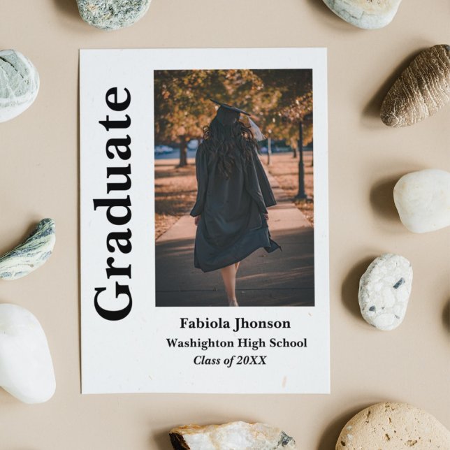 Modern script photo graduation invitation  (Creator Uploaded)
