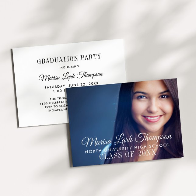 Modern Script Photo Graduation Party 2026 Invitation (Creator Uploaded)