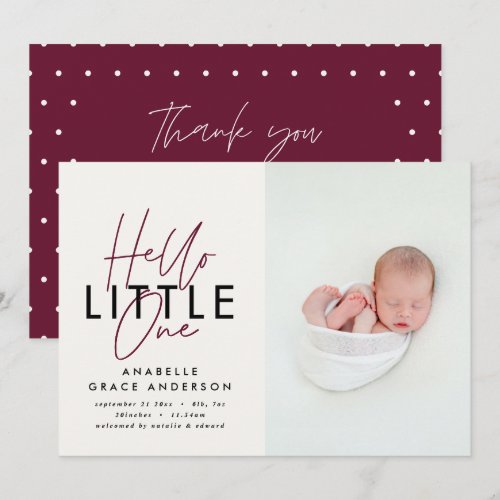 Modern script photo hello little one