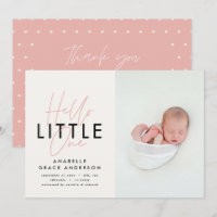 Modern script photo hello little one