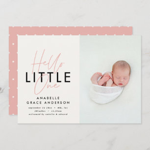 Modern script photo hello little one