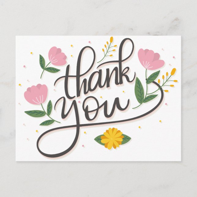 Modern Script Photo Wedding postcard (Front)