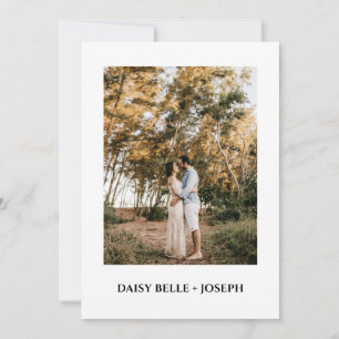 Modern Script Photo Wedding Save The Date Invitation