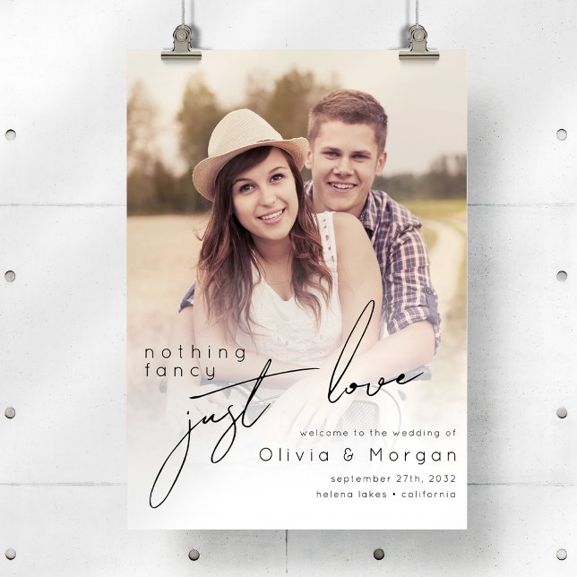 Modern Script Photo Wedding Welcome Sign (Creator Uploaded)