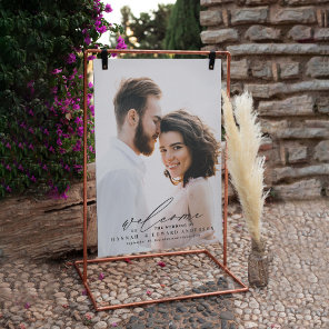 Modern script  photo welcome to the wedding foam b board