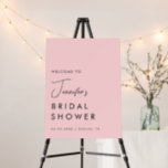 Modern Script Pink Blush Bridal Shower Welcome Foam Board<br><div class="desc">This modern,  stylish welcome sign would make a wonderful addition to your bridal shower celebration! Easily add your details by clicking on the "personalize" option.</div>