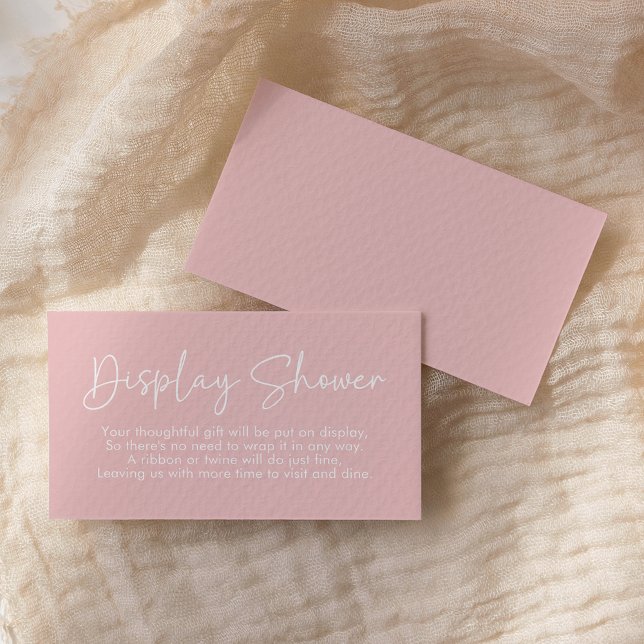 Modern Script Pink Oh Baby Simple Display Shower Enclosure Card (Creator Uploaded)