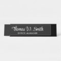 Modern Script Professional Black Desk Name Plate | Zazzle