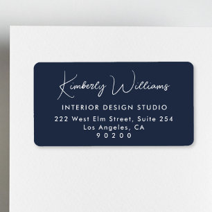 Modern Script Professional Business Return Address Label