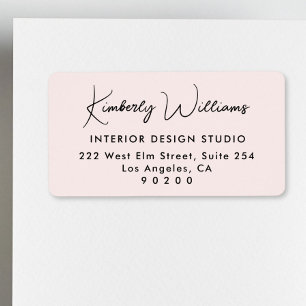 Modern Script Professional Business Return Address Label