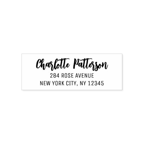 Modern Script Professional Personal Return Address Self_inking Stamp