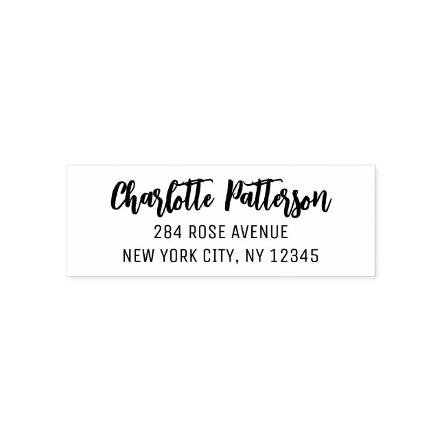 Modern Script Professional Personal Return Address Self-inking Stamp (Design)