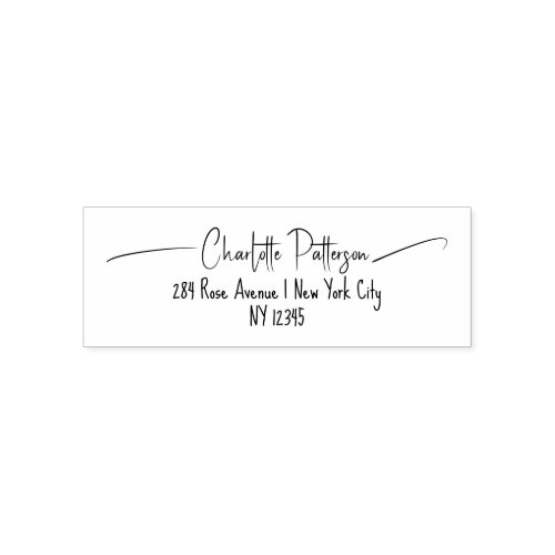 Modern Script Professional Personal Return Address Self_inking Stamp