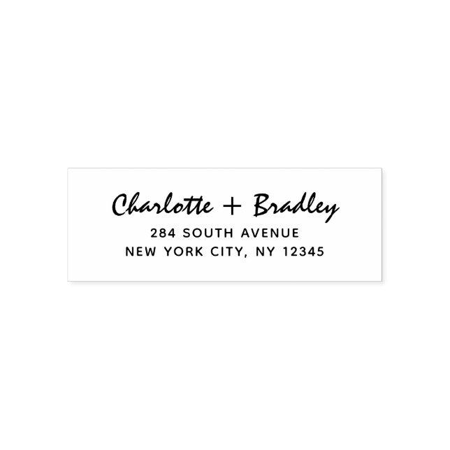 Modern Script Professional Personal Return Address Self-inking Stamp (Design)