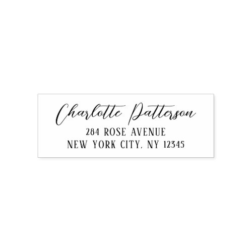 Modern Script Professional Personal Return Address Self_inking Stamp