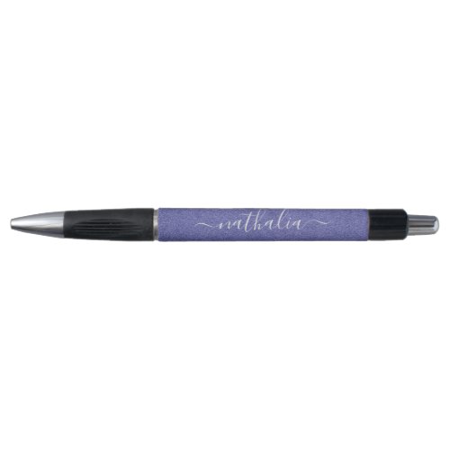 Modern Script Purple Foil Monogram Pen