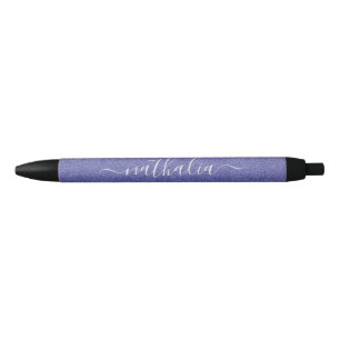 Modern Script Purple Foil Monogram Pen