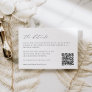 Modern Script QR Code Wedding Details Enclosure Card