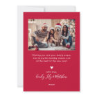 Modern Script Red 5 Photo Collage Christmas 