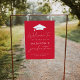 Modern Script Red Graduation Party Welcome Sign