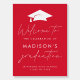Modern Script Red Graduation Party Welcome Sign