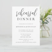 Modern Script Rehearsal Dinner Invitations | Zazzle