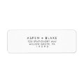 Modern Script Return Address Label | Zazzle