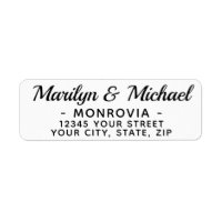 Modern Script Return Address Label